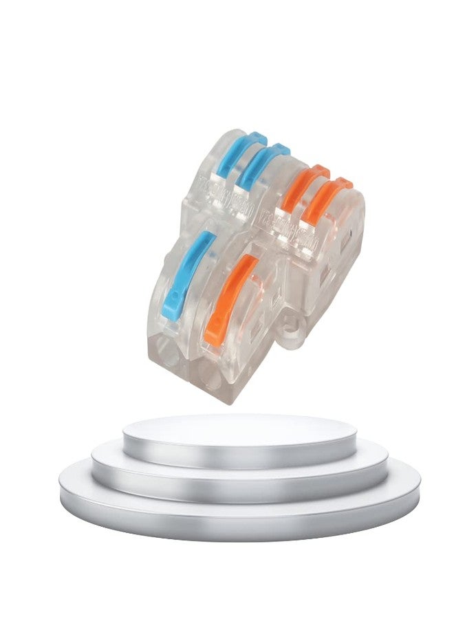 Nidy® 5Pcs Compact Lever Wire Nut Connector (2 in 4 Out), Splicing Wire Connector, Universal Quick Wiring Cable Connection Push-in Conductor Terminal Block CE & RoHS Certified, 28-12 AWG - Image 1
